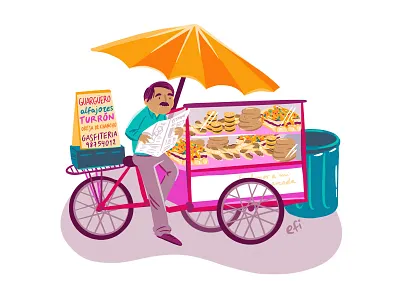 Peruvian Street Food food illustration latin lima peru southamerica stall street food typical