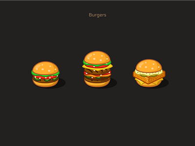 Burgers burgers cartoon cheeseburger figma figmadesign icon icons icons design icons set illustration sketch vector