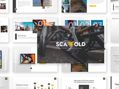 Scaffold - Construction Building Presentation Template branding building business construction creative design keynote powerpoint presentation slides template