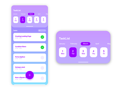 Task List App adobe xd app design madebyadobexd mobile ui ui design