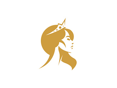 Queen beautiful beauty branding face fashion female girl head illustration inspiration logo logoground minimalism model negativespace silhouette style woman