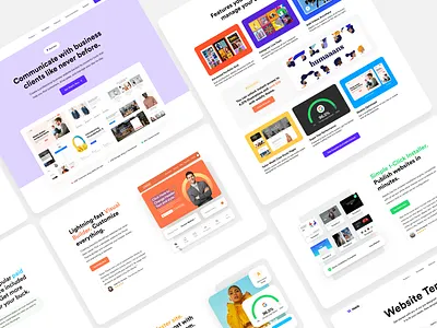 Landing Page Exploration app branding clean cms icon illustration interface design ios minimal mobile product design responsive typography ui ui design uiux ux ux design web design website