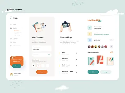 Courses Dashboard admin dashboard app clean courses courses app dashboard design illustration illustrations interface minimal social social app task list ui user interface web
