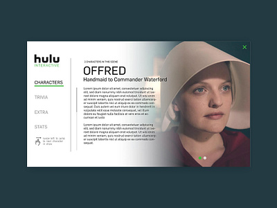 The handmaid's tale Interactive Television Concept data dribbble dribbbleweeklywarmup hulu interactive tv ivod television the handmaids tale tv uidesign uiux ux vod weed weekly weekly challenge weekly warm up weeklyui weeklywarmup