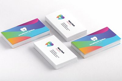 Smalltown Smiles Business Cards brand branding business card dental logo dribbble gradient gradient logo graphic design illustration illustrator layout logo design marketing mockup print design rainbow smile logo tooth logo typography vector