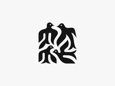 Barwinki ✻◍ animallogo belcdesign birds blc branding flatdesign logodesign logomark patrykbelc