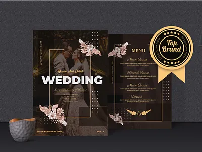 Premium Wedding Invitation card Flyers banner ad banner design branding cards design flyer design illustrator invitation minimal poster design vector wedding card wedding invite