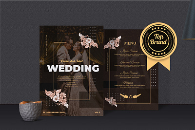 Premium Wedding Invitation card Flyers banner ad banner design branding cards design flyer design illustrator invitation minimal poster design vector wedding card wedding invite