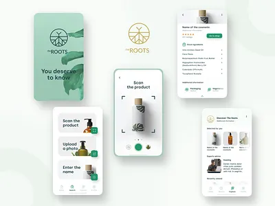 TheROOTS | natural cosmetics | mobile app app boldshift branding design logo mobile ui ux