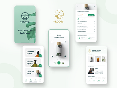 TheROOTS | natural cosmetics | mobile app app boldshift branding design logo mobile ui ux