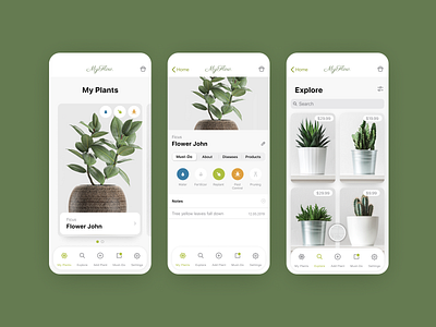 My Flow flowers inspiration mobile app design mobile ui ux