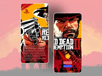 Red Dead Dribbble app dailyui design designer freelancer gamedesign playstation rockstar uidesign userinterface uxdesign uxui videogames