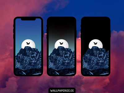 Moon night phone wallpapers background cool flat minimal minimalism mobile moon wallpaper wallpaper design wallpapers