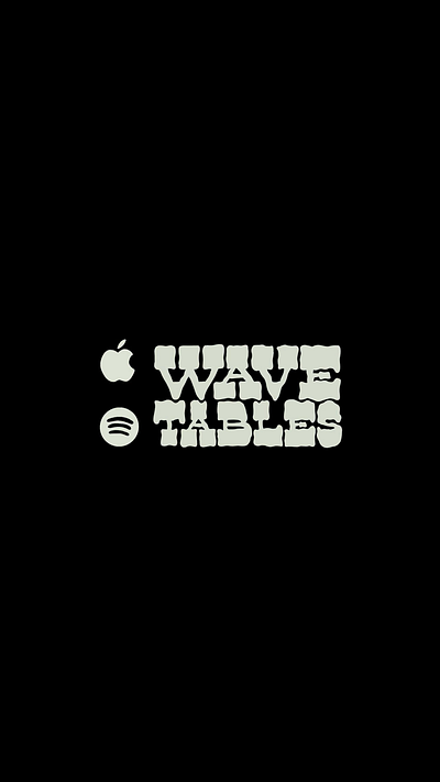 Wave Tables End Card apple music lettering music sports branding spotify type