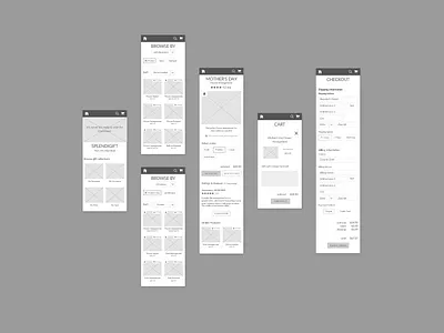 Splendigift - Gift Ordering & Delivery Service adobexd design ecommerce figma ux wireframe wireframing wires
