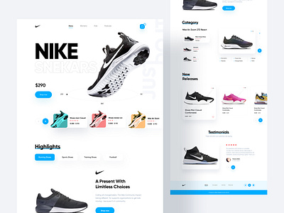 Product Landing Page - Sneaker best design 2020 best designer best designs buttons colorful design header homepage homepage design interface landing page product design products typography uidesign userinterfacedesign uxdesign webdesign website website design