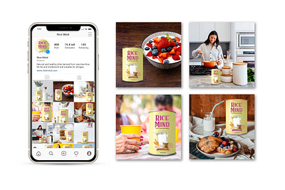 Rice Mind Intagram Postings branding design graphic design instagram post marketing collateral packaging packaging design social media design