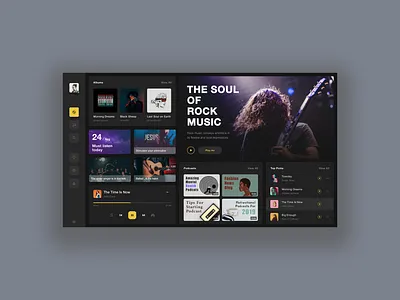 Music desktop application🎧 figma music sketch ui