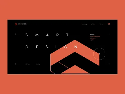 Portfolio site design dark ui design hero web