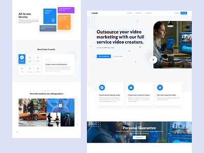 Video Marketing Landing Page adobexd design landing page landingpage outsourcing ui video video marketing