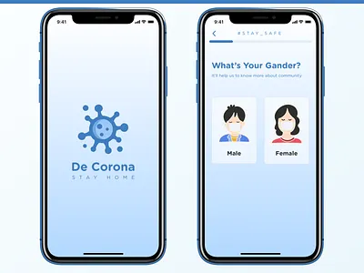 De Corona - COVID-19 App - Sign up app covid covid 19 health mobile mobile ui stayhome staysafe ui ux