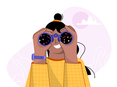 Visibility abstract adobe art best design binoculars cool cool design girl illustraion illustrator look patterns shapes spring telescope vector visibility visible vision women