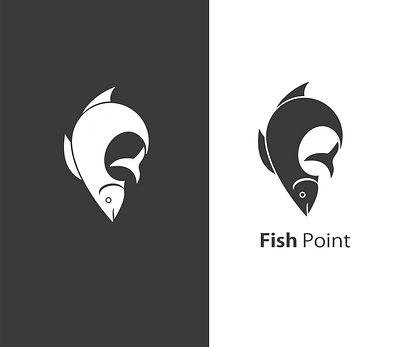 Fish Point Logo Design branding flat icon logo minimal vector