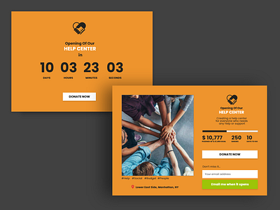 Crowdfunding Campaign - Daily UI 032 032 crowdfunding crowdfunding campaign daily ui 032 donate help center orange xd