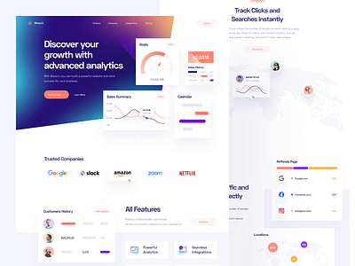 SaaS: Landing Page analytics animation dashboard dashboard app dashboard design landing landing design landing page landing page design landing page ui landing pages modern saas saas app saas landing page saas website template ui webflow webflow template