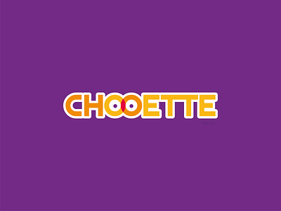 CHOUETTE abstract chouette design illustrator letter logo orange purple vector yellow