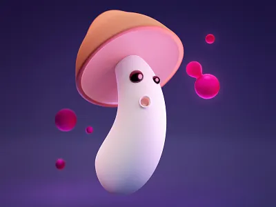 You're my fun-guy! 🍄 3d 3d art 3d artwork blender blender3d blendercycles character character design creative cute cute food design emoji food fun illustration minimal mushroom rebound simple