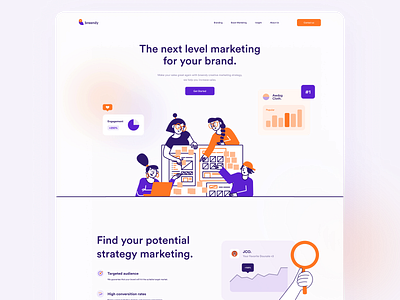 Marketing Agency Landing Page agency landing page agency website dashboard illustration landing page marketing mobile product design web design website