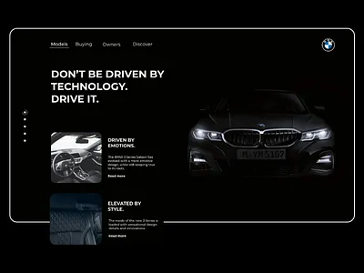 Landing page concept for BMW app bmw car landing page design landingpage minimal ui ux web website