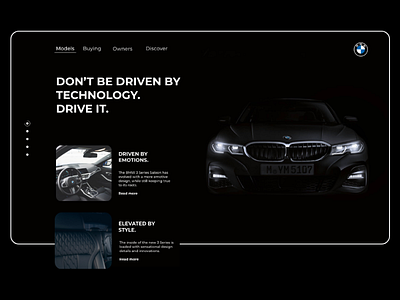 Landing page concept for BMW app bmw car landing page design landingpage minimal ui ux web website