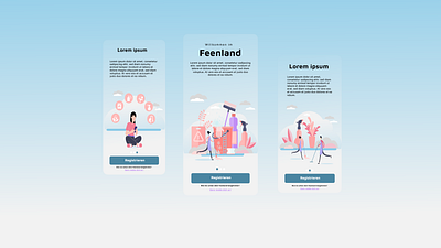 Onboarding app design illustration minimal ui ux