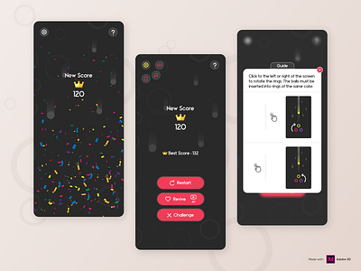 Ball to ring 2- Mobile Game game minimal minimalist logo ui ux