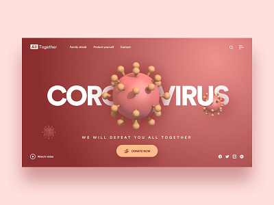 Landing Page Coronavirus corona virus coronavirus design landing landing design landing page landing page design ui ui ux ui design uiux ux