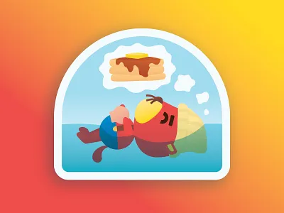 Pancake Pascal! acnh animal crossing illustration otter pancakes