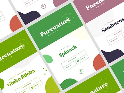 Purenature Packaging abstract agricultural logo agriculture branding branding and identity branding design colorful graphic design green logo modern nature pastel pure purenature