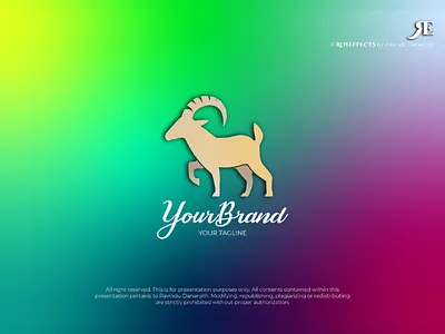 The goat 🐐 - vector logo art artwork beauty brand branding colors designing drawing effects fish gradient graphics illustration illustrator logo modern name new shades vector