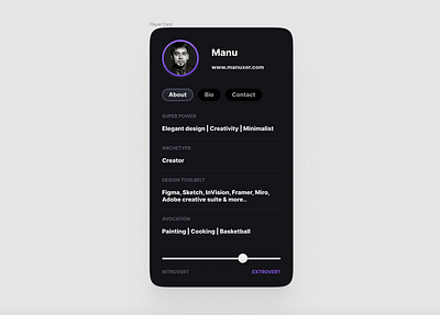 Debut Shot - Player Card - About Me! about me debuts debutshot designer dribbble hello hello dribbble player player card shot