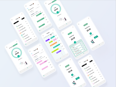 Time tracking - tracking your process adobexd app design clean design freelancer time tracking tracking app uidesign uxui