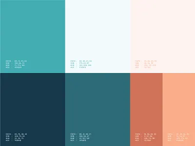 Abode Color Scheme brand branding color contrast design dynamic explore identity illustrator love mockup palette red turquoise vector