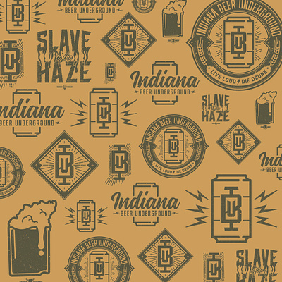 Indiana Beer Underground Logos badge beer indiana logo typography