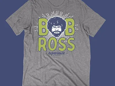 Bob Ross Experience Logo Shirt bob ross clothing design indiana logo screen print t shirt typography