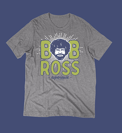 Bob Ross Experience Logo Shirt bob ross clothing design indiana logo screen print t shirt typography