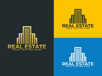 Real Estate Logo 13 agency logo branding business construction creative logo logo design minimal mordern property real estate logo realestate unique