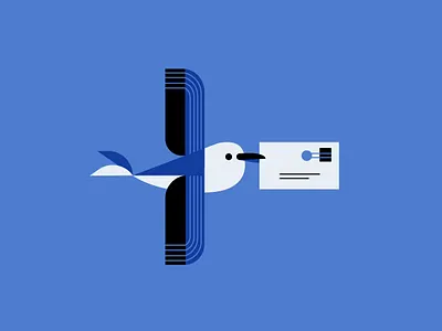 Mail bold bright clean flat fly icon illustration lettermail letters mail post postal postal service usps vector