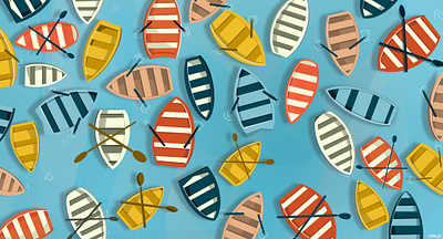 Boats digital digital illustration digital illustrator digitalart drawing illustration illustration art procreate sea summer