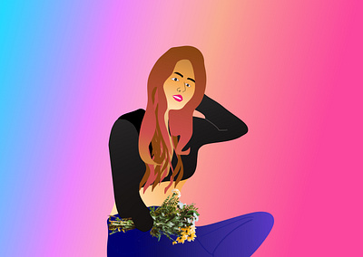 Portrait of a Lady animation figma flat illustration minimal